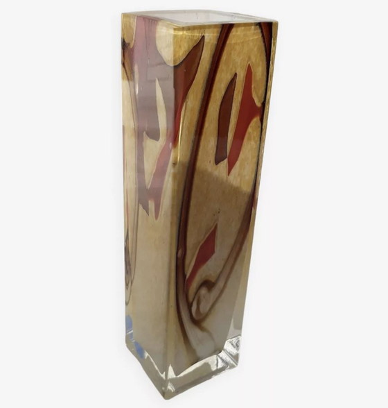 Image 1 of Quadratische Vase Aus Glas