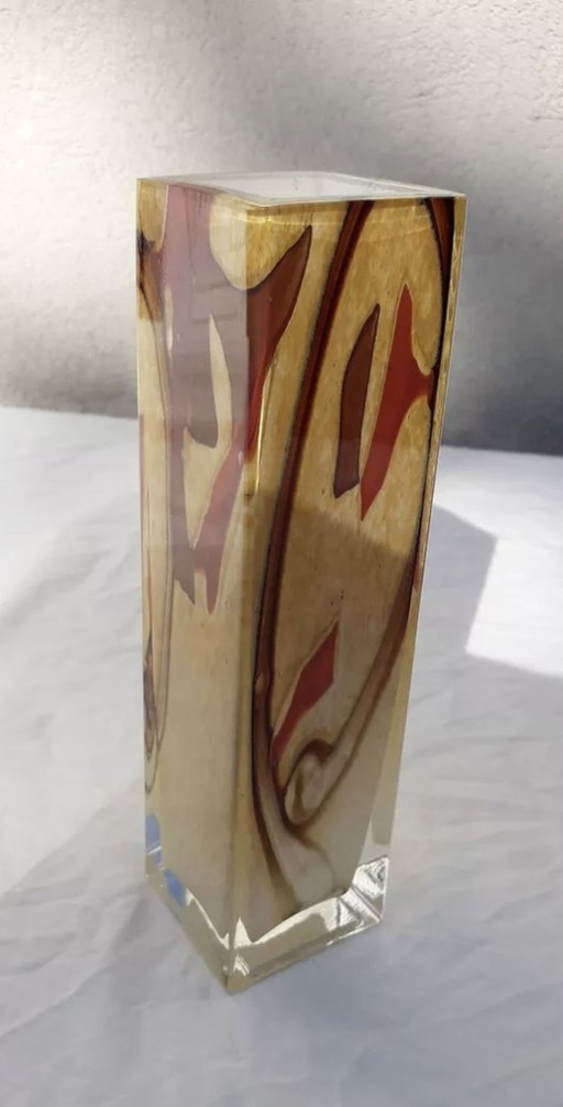 Quadratische Vase Aus Glas