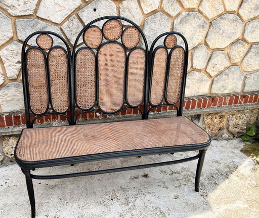 Sitzbank Rattan Vintage