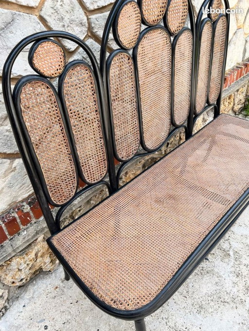 Sitzbank Rattan Vintage