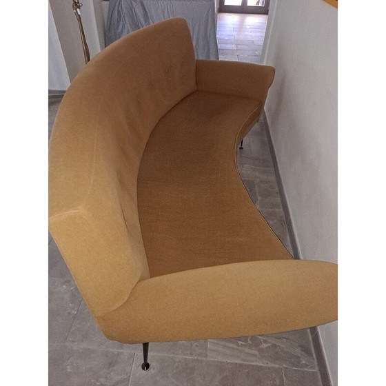 Image 1 of Mid Century Italienisches geschwungenes Sofa, 1950