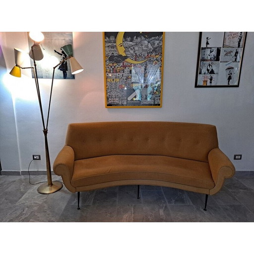 Mid Century Italienisches geschwungenes Sofa, 1950