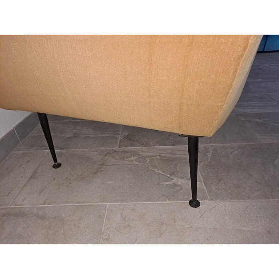 Image 1 of Mid Century Italienisches geschwungenes Sofa, 1950