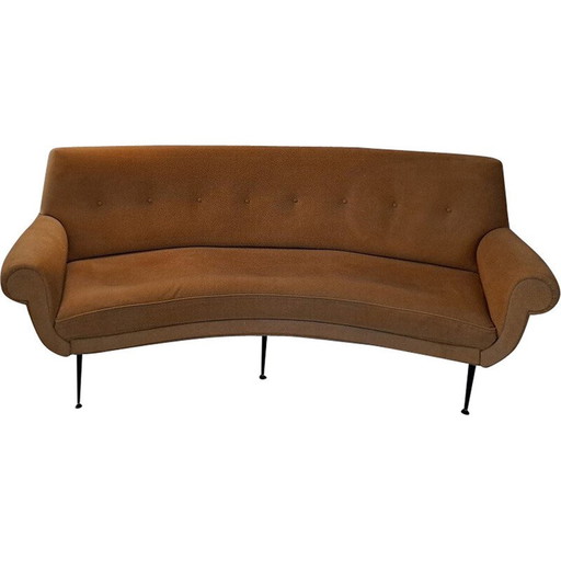 Mid Century Italienisches geschwungenes Sofa, 1950