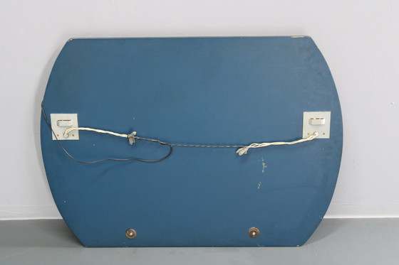 Image 1 of 1980S Fontana Arte, Großer Glaswandspiegel mit Beleuchtung und Regal, Italien