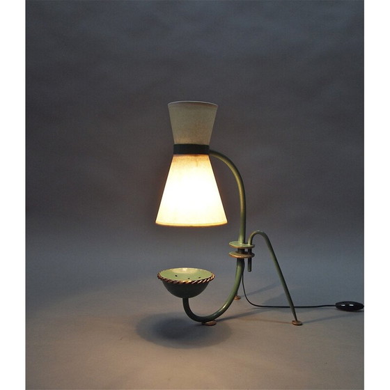 Image 1 of Vintage-Tischlampe aus lackiertem Metall von Maison Lunel, 1950