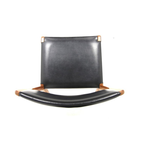 Image 1 of Vintage Stuhl aus Teakholz und Skai, Schweden 1960