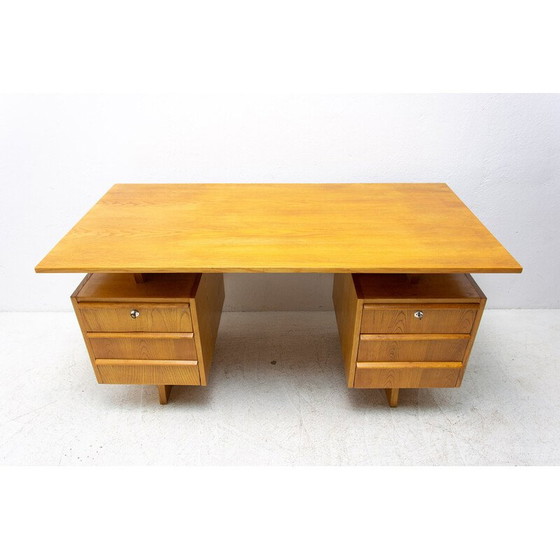 Image 1 of Vintage Schreibtisch aus Buche und Sperrholz, Tschechoslowakei 1970