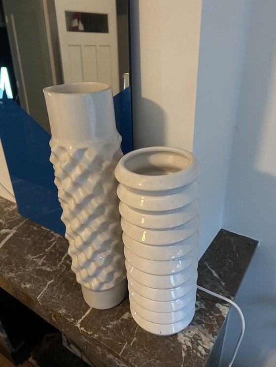 Image 1 of Keramik-Vasen _ 2er-Set _ Weiß