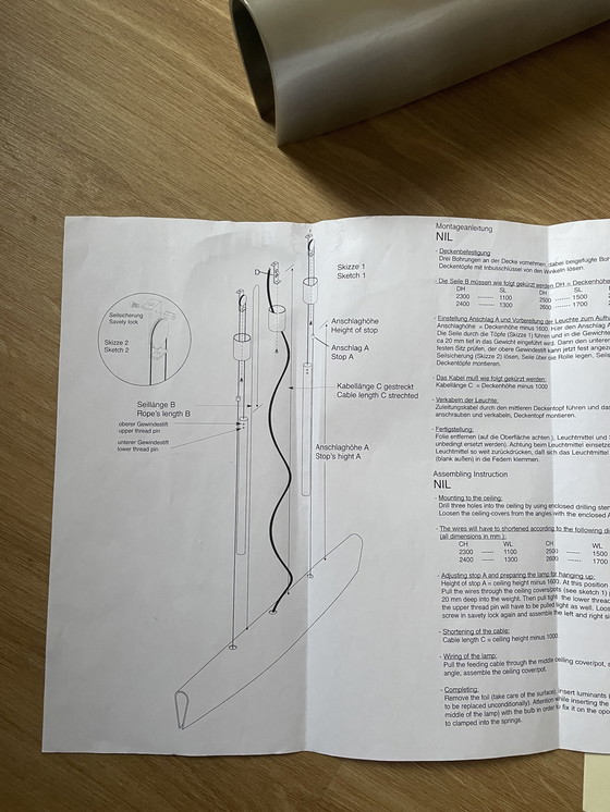 Image 1 of Anta Nil Pendelleuchte - Deutscher Designklassiker