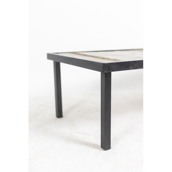 Image 1 of Couchtisch aus Lava und Metall von Robert und Jean Cloutier, 1950