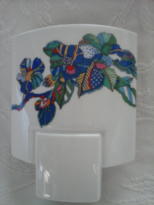 Futuristische Studio Porzellan Vase Rosenthal By Brigitte Doege 15.50Cm