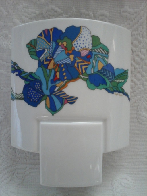 Futuristische Studio Porzellan Vase Rosenthal By Brigitte Doege 15.50Cm