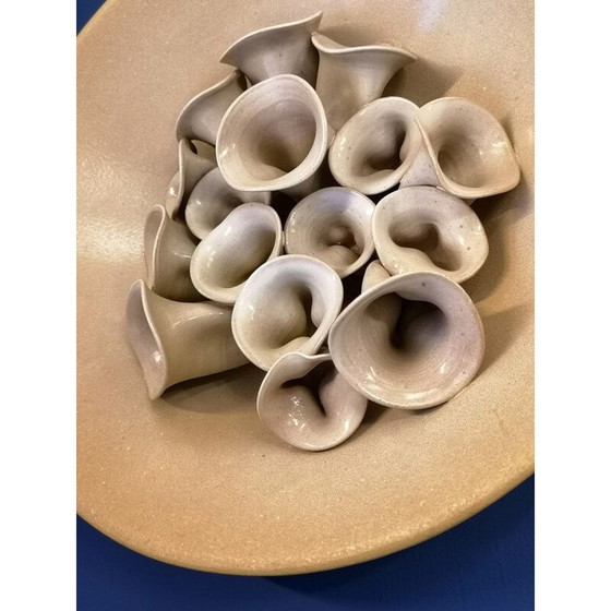 Image 1 of Wandtafel aus Keramik mit floralen Motiven, 1980