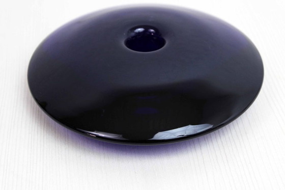 Image 1 of Untertassenförmiger Glas-Kerzenleuchter 1970