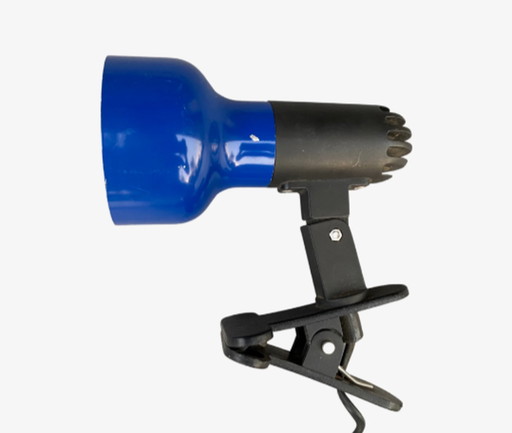 Blaue Schreibtischlampe aus der Mitte des Jahrhunderts