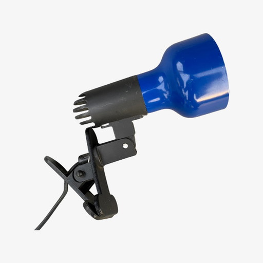 Blaue Schreibtischlampe aus der Mitte des Jahrhunderts