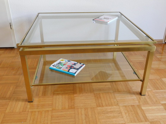 Image 1 of Couchtisch in modernem Design aus Glas und Messing