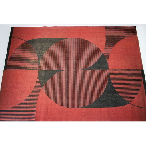 Vintage-Teppich mit abstrakten modernistischen geometrischen Mustern, 1970