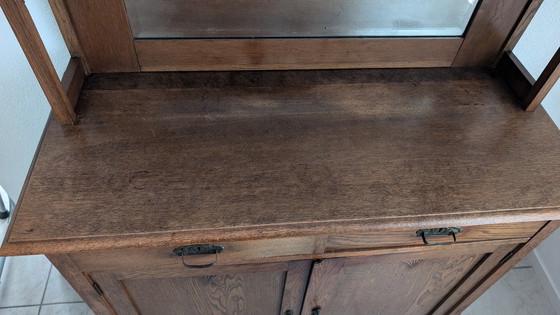 Image 1 of Vintage-Buffetschrank mit Spiegel und Glasschränken