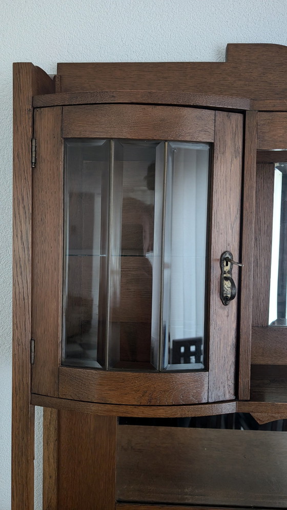 Image 1 of Vintage-Buffetschrank mit Spiegel und Glasschränken