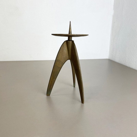 Image 1 of Vintage Dreibein-Kerzenhalter aus Messing, Deutschland 1970er