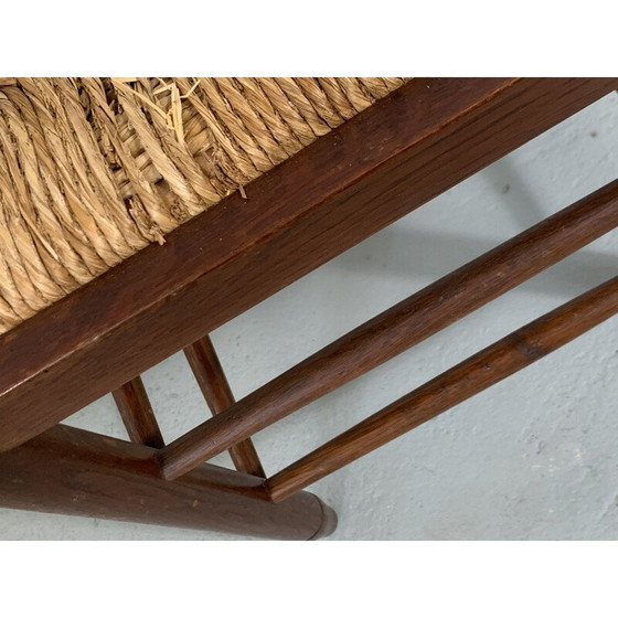 Image 1 of Vintage Strohhocker 1950er Jahre