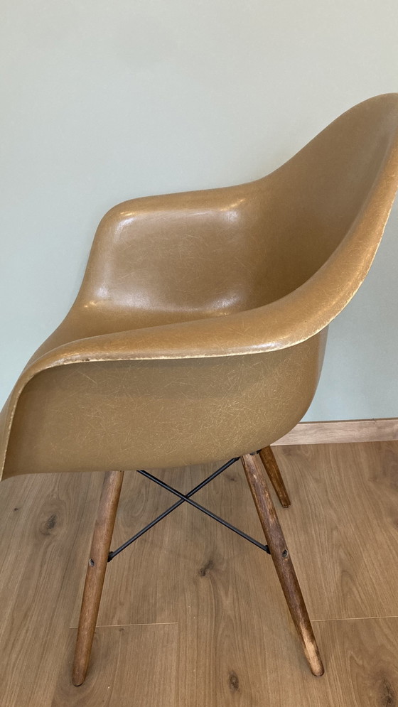 Image 1 of Eames Dark Ochre DSW Dining Armchair