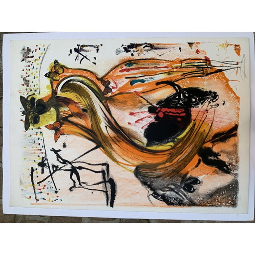 Vintage-Lithografie auf Arches Torero Papier von Salvador Dalí, 1970