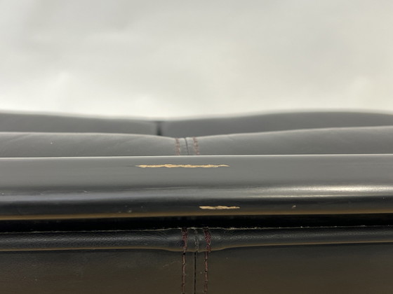 Image 1 of Giorgetti Schwarzes Ledersofa