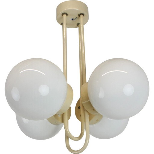 Vintage-Kronleuchter aus Metall und Glas von Instala Decin, Tschechoslowakei 1970