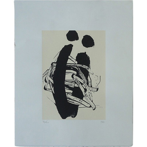 Vintage Lovers Gemälde in Lithographie