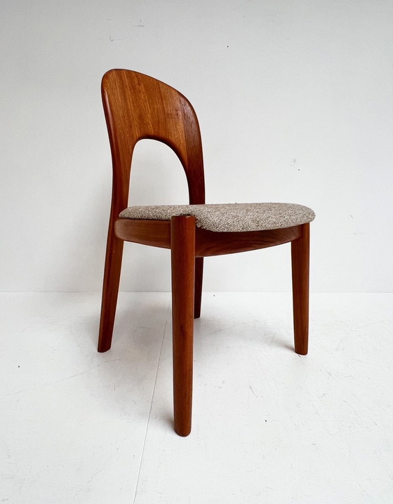 Image 1 of 4x Koefoeds Hornslet Stuhl von John Mortensen Creme, 1960'S