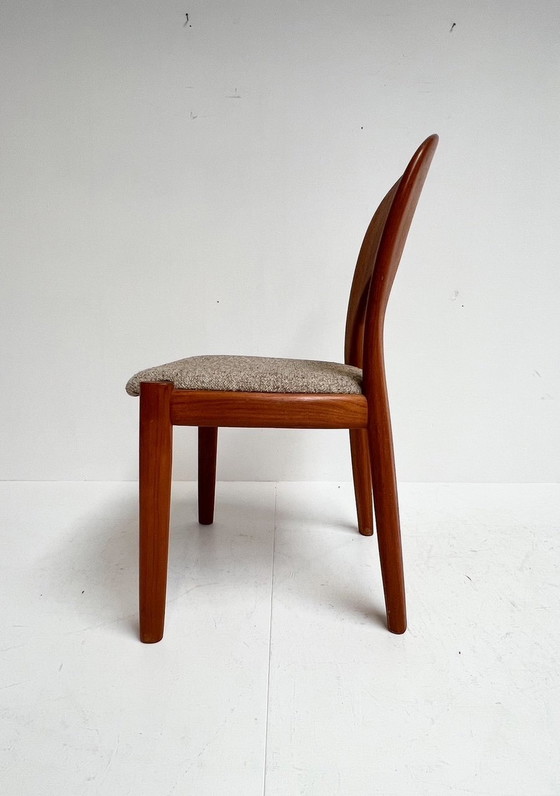 Image 1 of 4x Koefoeds Hornslet Stuhl von John Mortensen Creme, 1960'S