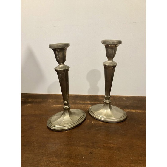 Image 1 of Ein Paar Vintage-Kerzenständer aus Messing