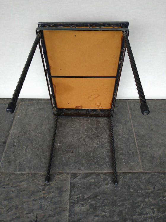 Image 1 of Vintage Beistelltisch mit keramischer Kachelplatte