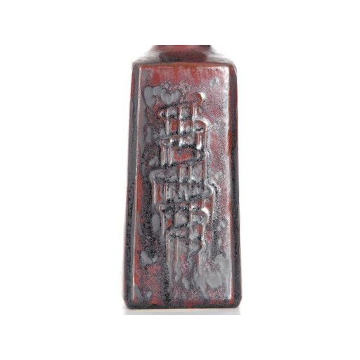 Skandinavische Vintage-Lampe aus roter und grauer Keramik, 1960