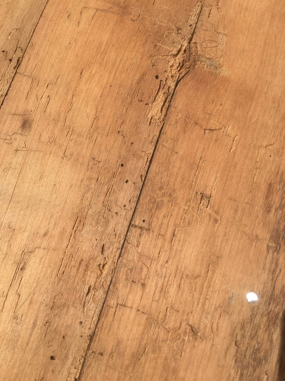 Image 1 of Vintage-Bauernhoftisch aus Buchen- und Kirschholz