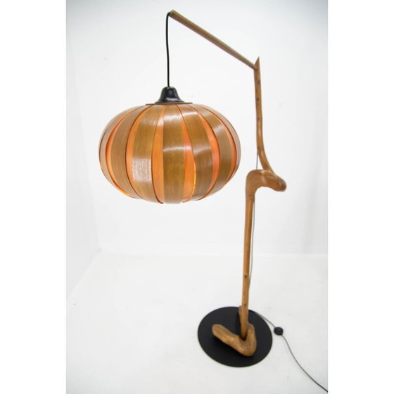 Image 1 of Vintage Stehlampe aus Holz, 1960er Jahre