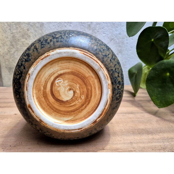 Image 1 of Vase aus braunem Steingut Ced von Carl Harry Stålhane für Rörstrand Schweden