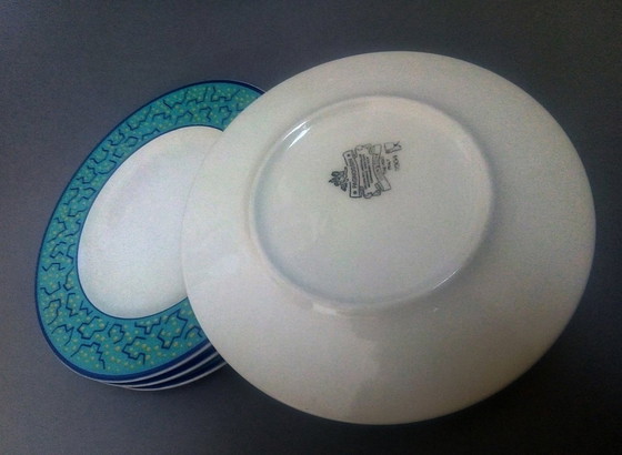 Image 1 of 4X Seltene Pagnossin Postmoderne/Memphis Milano Design Teller 1980'S