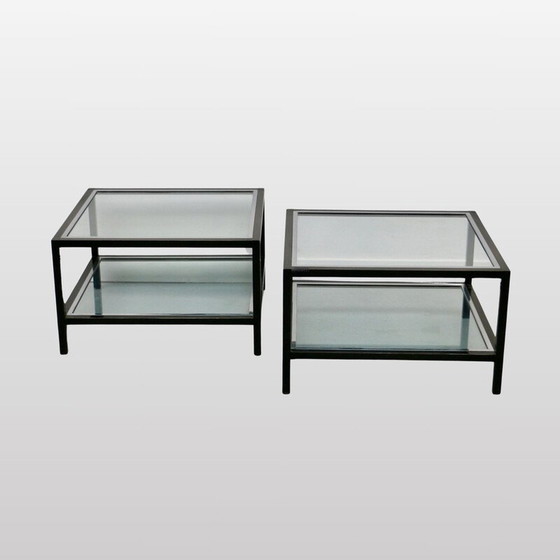 Image 1 of Paar alte Couchtische aus Glas, Frankreich 1980