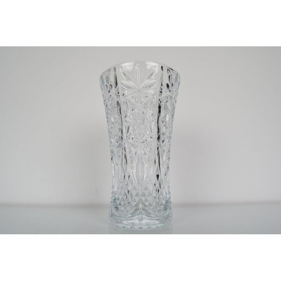 Image 1 of Vintage-Vase aus Kristallglas, Tschechoslowakei 1950