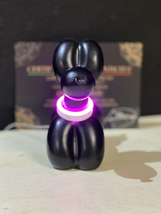 Image 1 of Hund Ballon Schwarz Lila Ring Led Lampe Home Decore