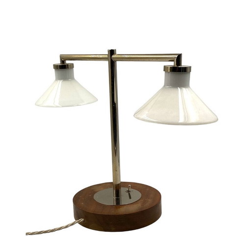 Vintage Tischlampe aus Holz, Europa 1950
