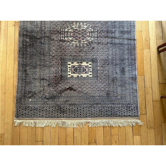 Image 1 of Alter Orientteppich aus Wolle und Seide, Pakistan 1970