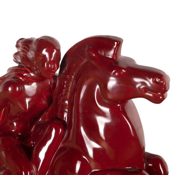 Image 1 of Herkömmliche Art-Déco-Valkyrie-Statue von Charles Lemanceau, 1930