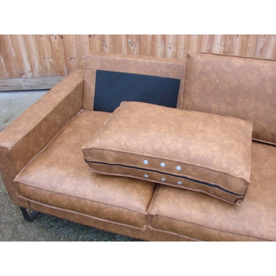 Image 1 of Modernistisches Vintage-Ledersofa, 1980er Jahre