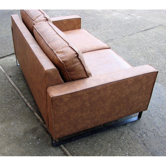 Image 1 of Modernistisches Vintage-Ledersofa, 1980er Jahre