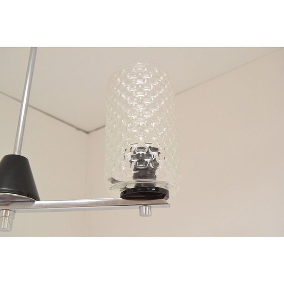 Image 1 of Vintage-Kronleuchter aus Glas und Kunststoff von Lidokov, Tschechoslowakei 1970
